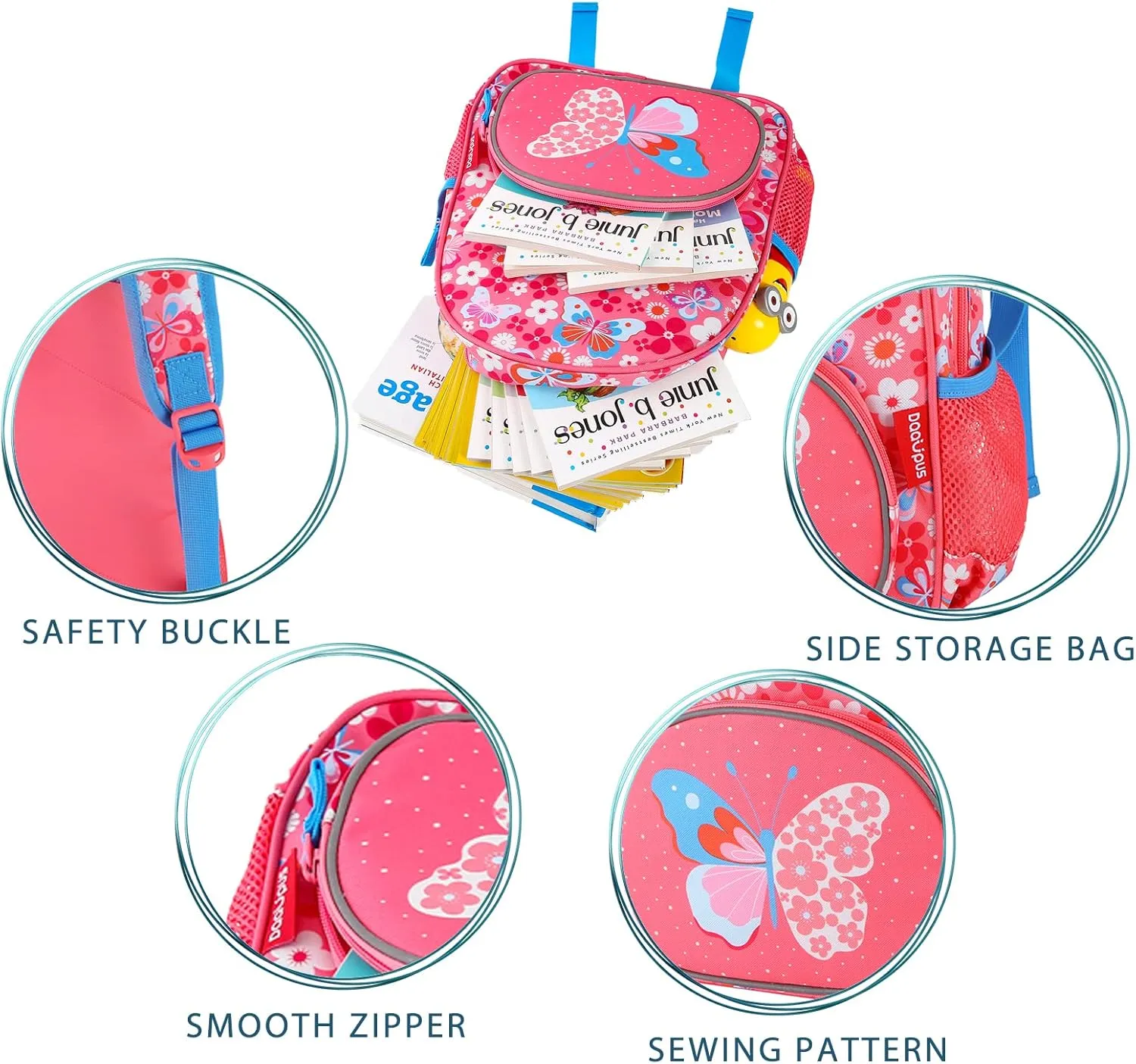 12-Inch Preschool Backpack for Girls, Kids Backpack for Boys & Girls, Perfect for Daycare and Preschool, Age 2-5 Years