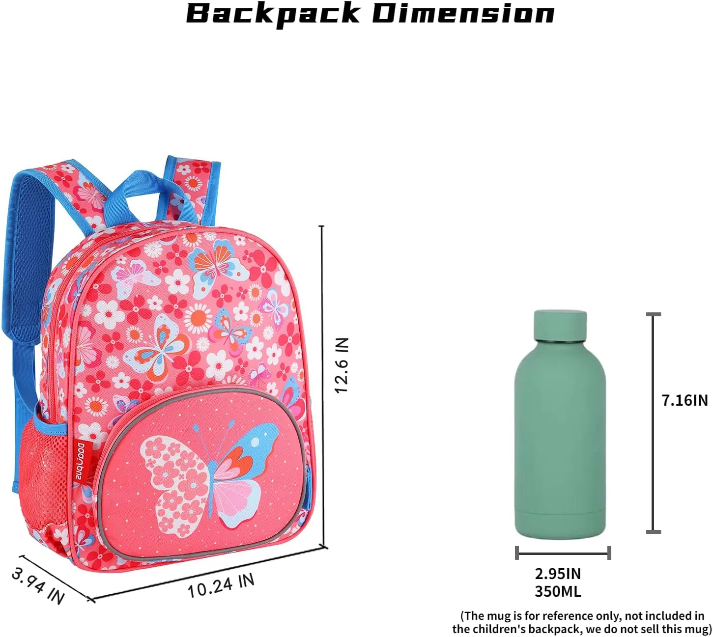 12-Inch Preschool Backpack for Girls, Kids Backpack for Boys & Girls, Perfect for Daycare and Preschool, Age 2-5 Years