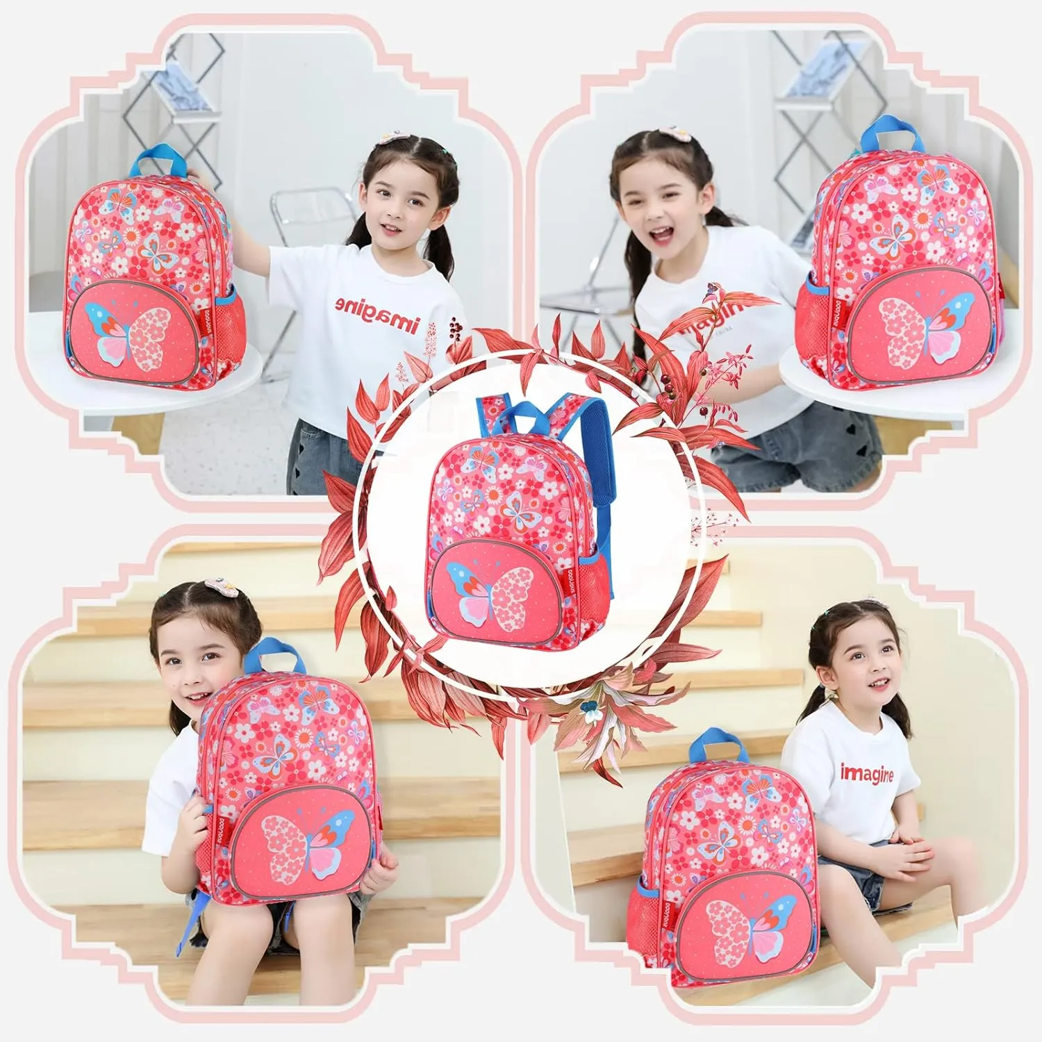 12-Inch Preschool Backpack for Girls, Kids Backpack for Boys & Girls, Perfect for Daycare and Preschool, Age 2-5 Years