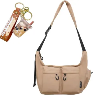 2025 New Large Capacity Messenger Canvas Bag Multi Pocket,Unisex Casual Crossbody Bag for Daily