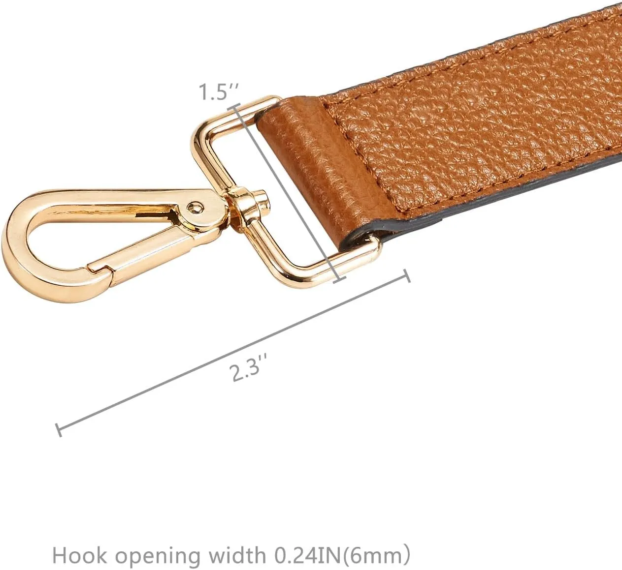 24.8” Leather Replacement Strap for Handbags Shoulder Bag with Metal Buckles