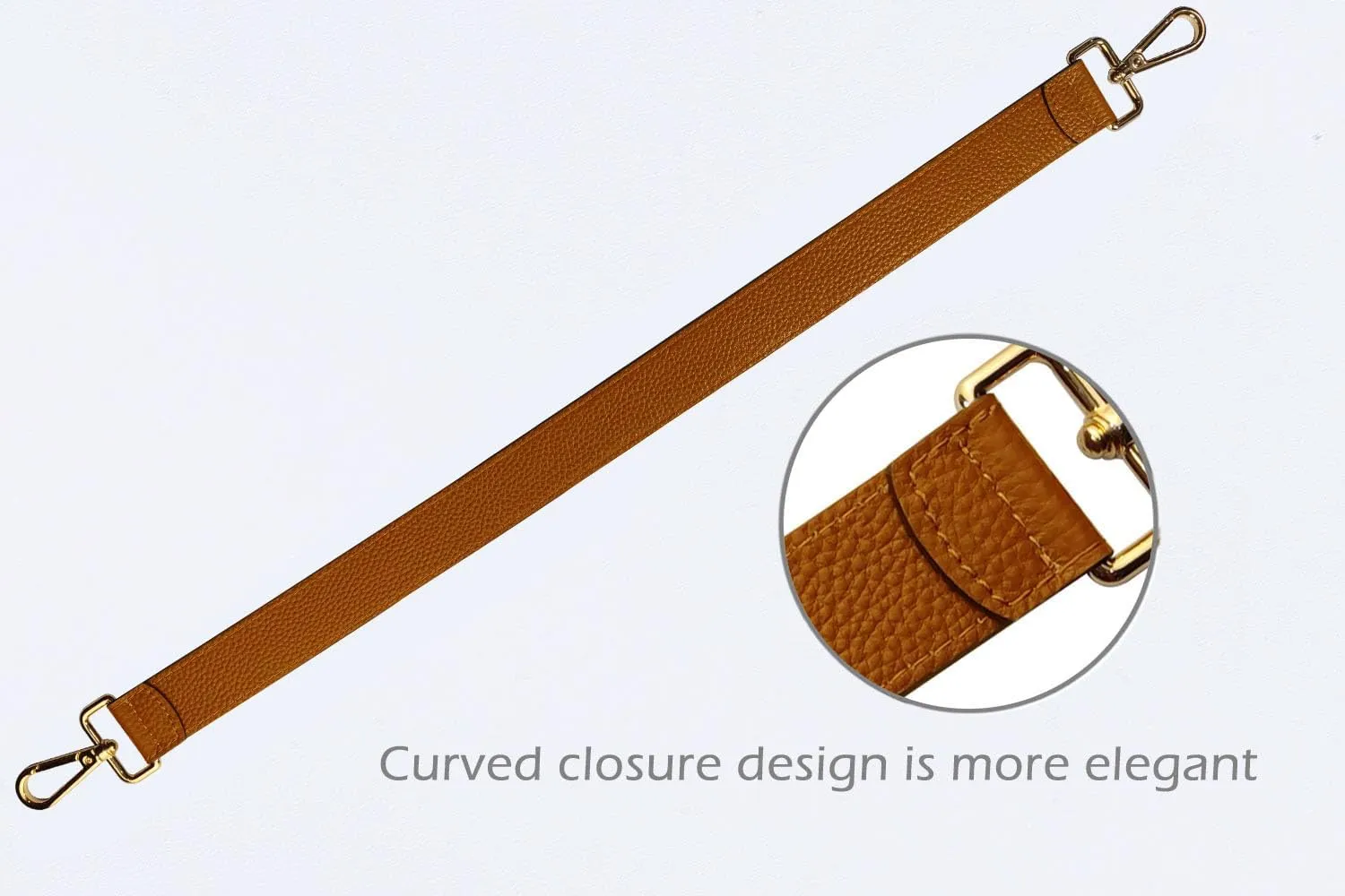 24.8” Leather Replacement Strap for Handbags Shoulder Bag with Metal Buckles