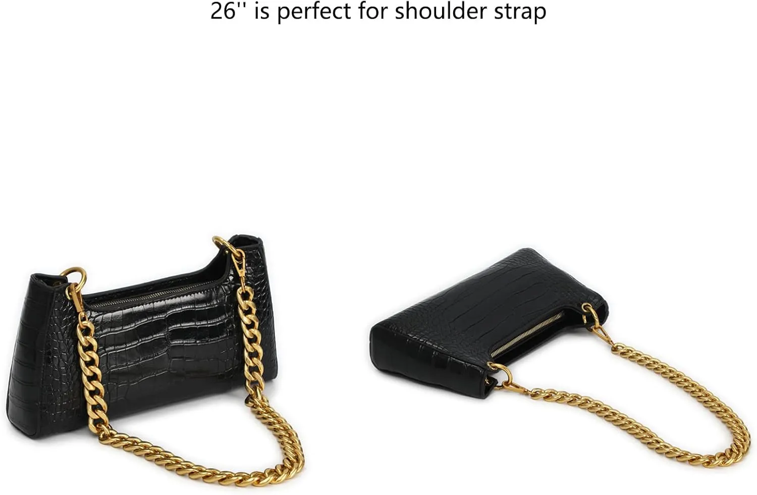26 Inch Chic Metal Purse Chain Strap Handle Shoulder Strap Replacement Charms for Bag Handbags