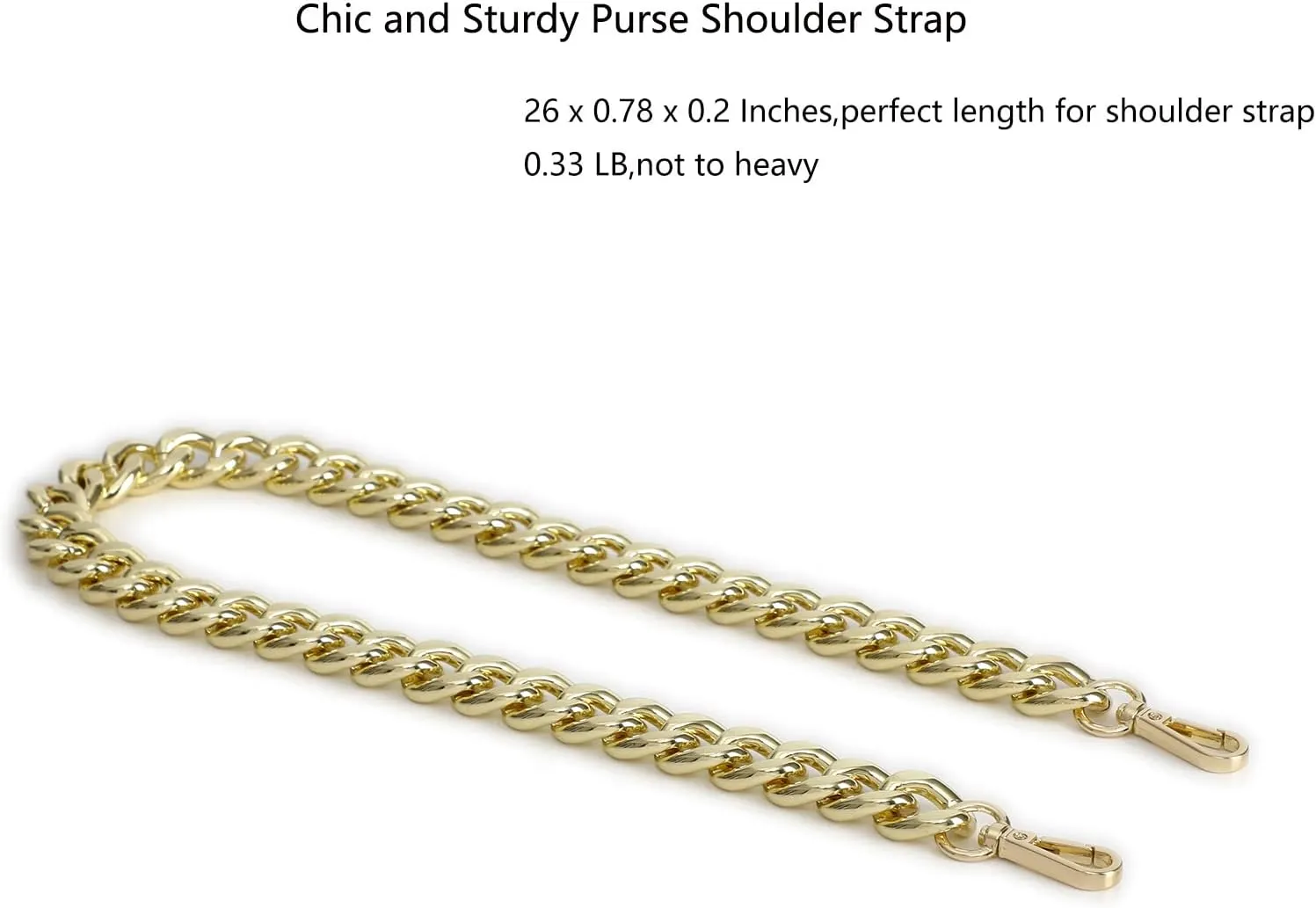 26 Inch Chic Metal Purse Chain Strap Handle Shoulder Strap Replacement Charms for Bag Handbags