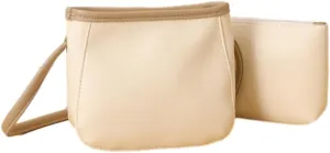 2PCS Bucket Bags Women 2025 Trendy Leather Shoulder Crossbody Bag Satchel Tote Handbags Casual Phone Purse