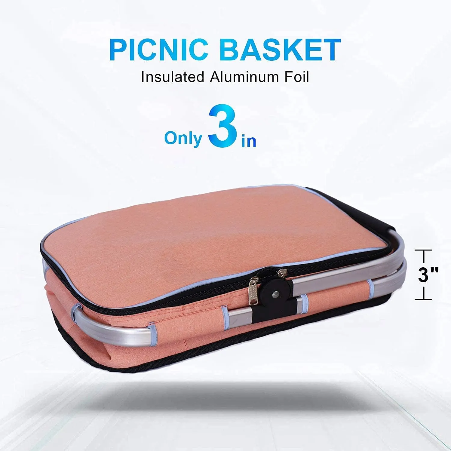 35L Large Picnic Basket 2 Layers of Internal Pockets Leak-Proof and Insulated Folding, Internal Support Does Not House Warming Gifts New Home, Wedding Gifts for Couple