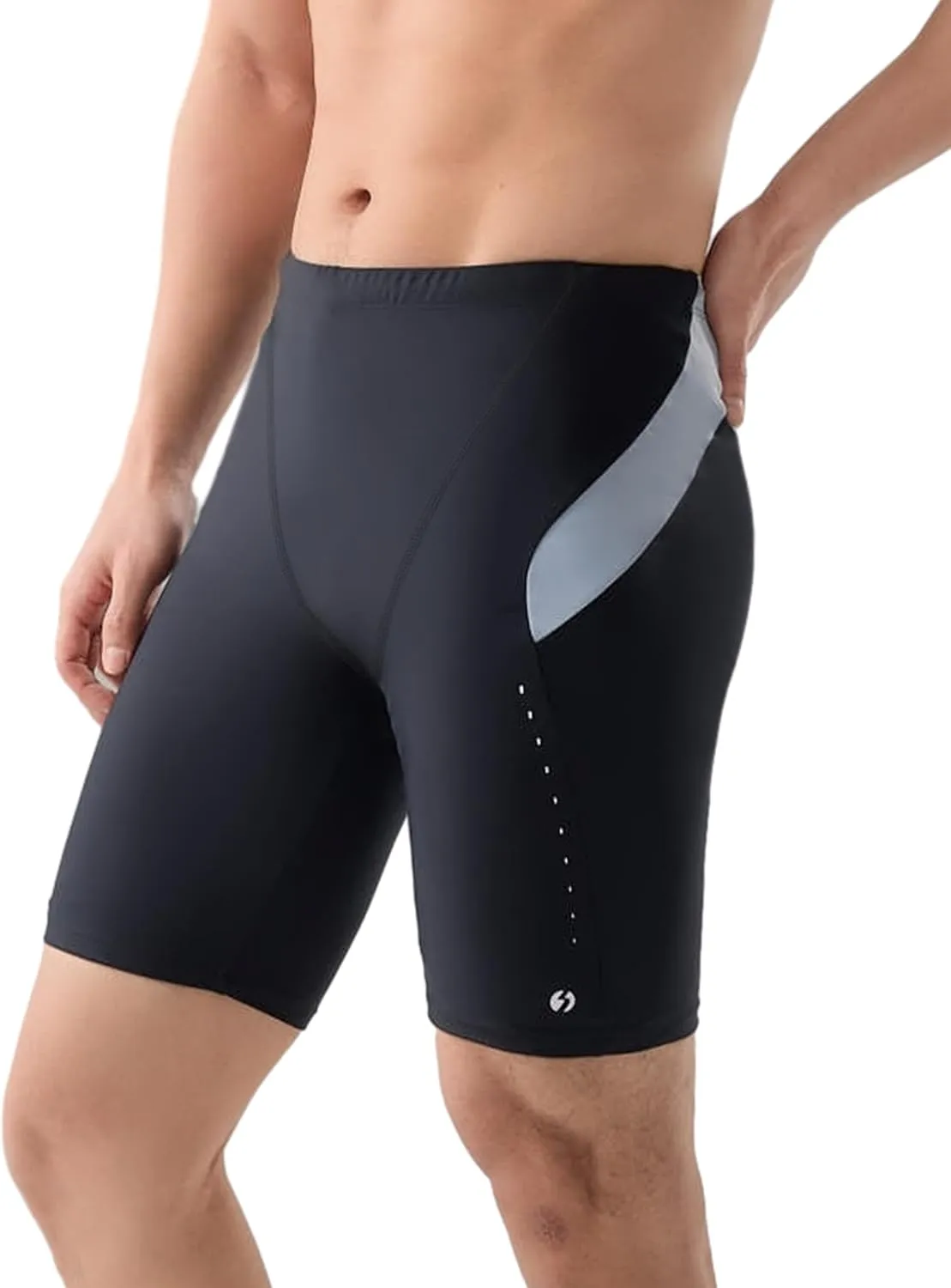 361° Swim Jammers for Men, Pro Racing Training Swimsuit, Chlorine Resistant Endurance Mens Swim Suit Swimwear Tech Pant