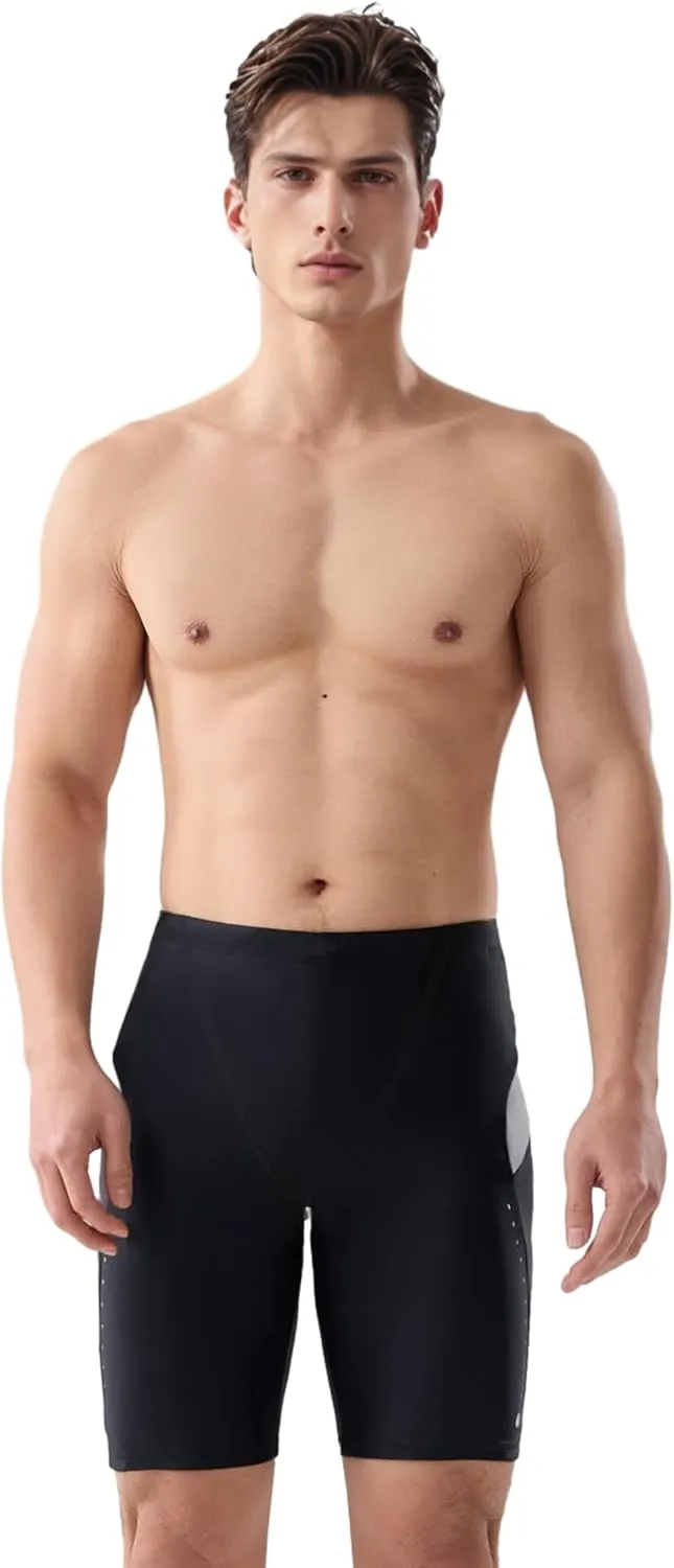 361° Swim Jammers for Men, Pro Racing Training Swimsuit, Chlorine Resistant Endurance Mens Swim Suit Swimwear Tech Pant