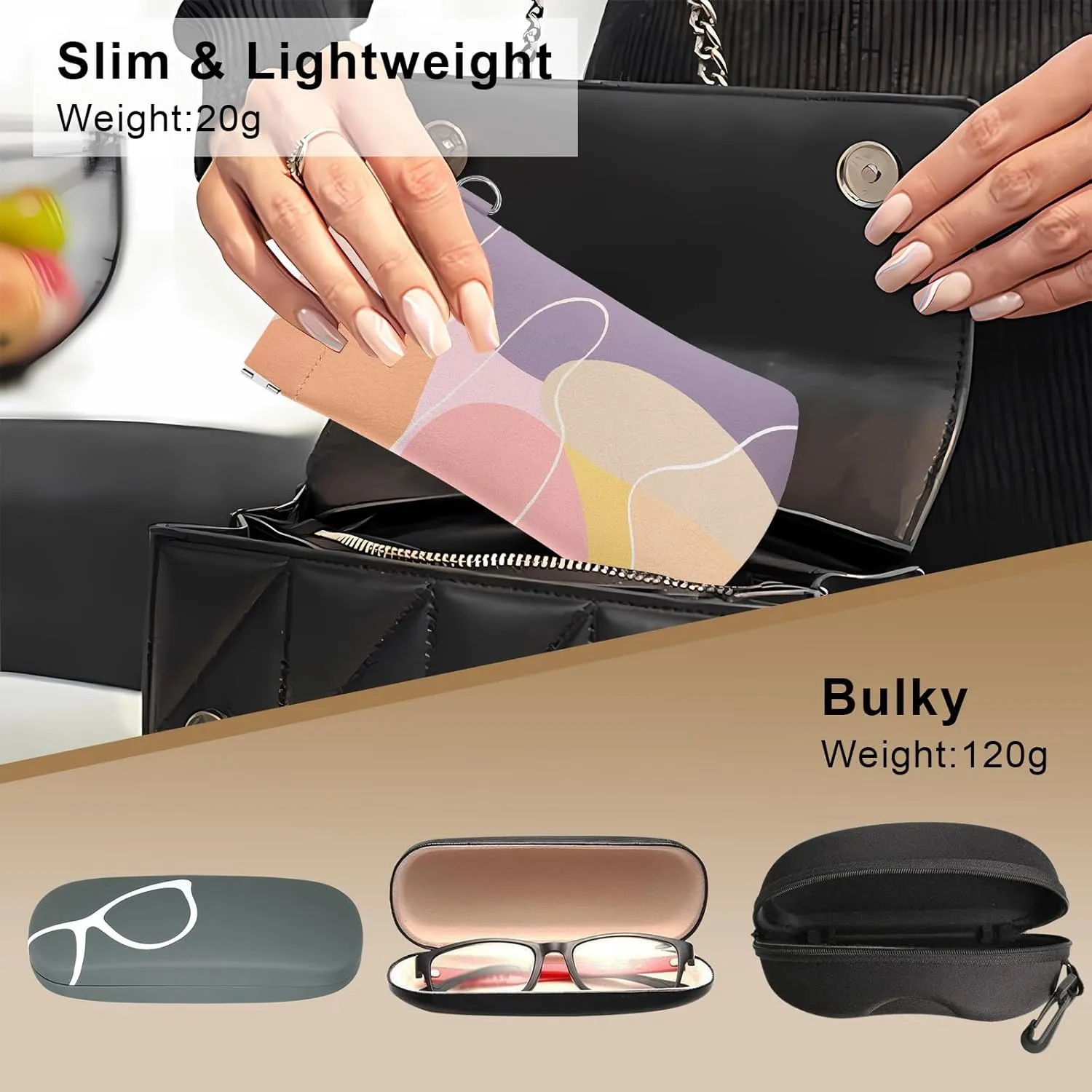 4PCS Eyeglass Sunglass Cases Pouch Soft PU Leather with Cleaning Cloth Cute Glasses Bag Coin Purse for Women Men Gifts