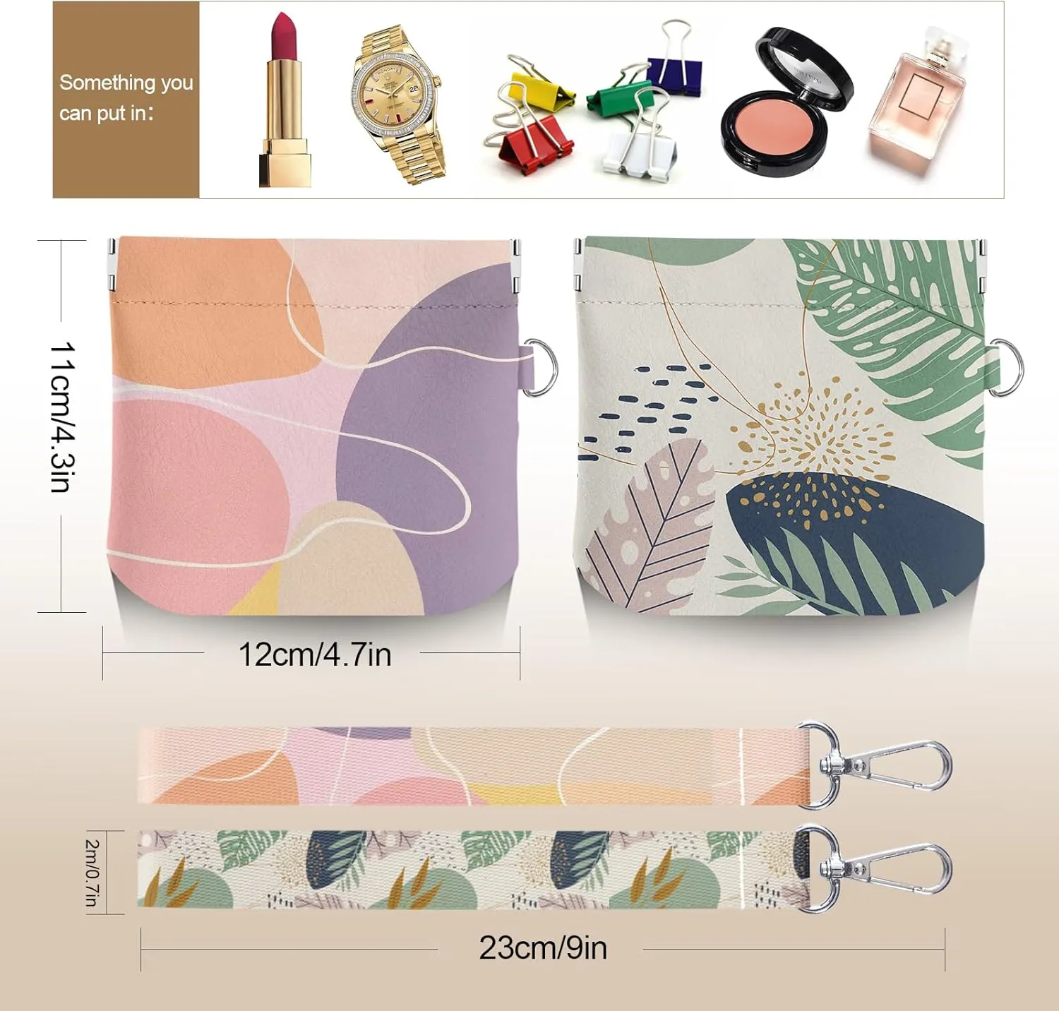 4PCS Eyeglass Sunglass Cases Pouch Soft PU Leather with Cleaning Cloth Cute Glasses Bag Coin Purse for Women Men Gifts