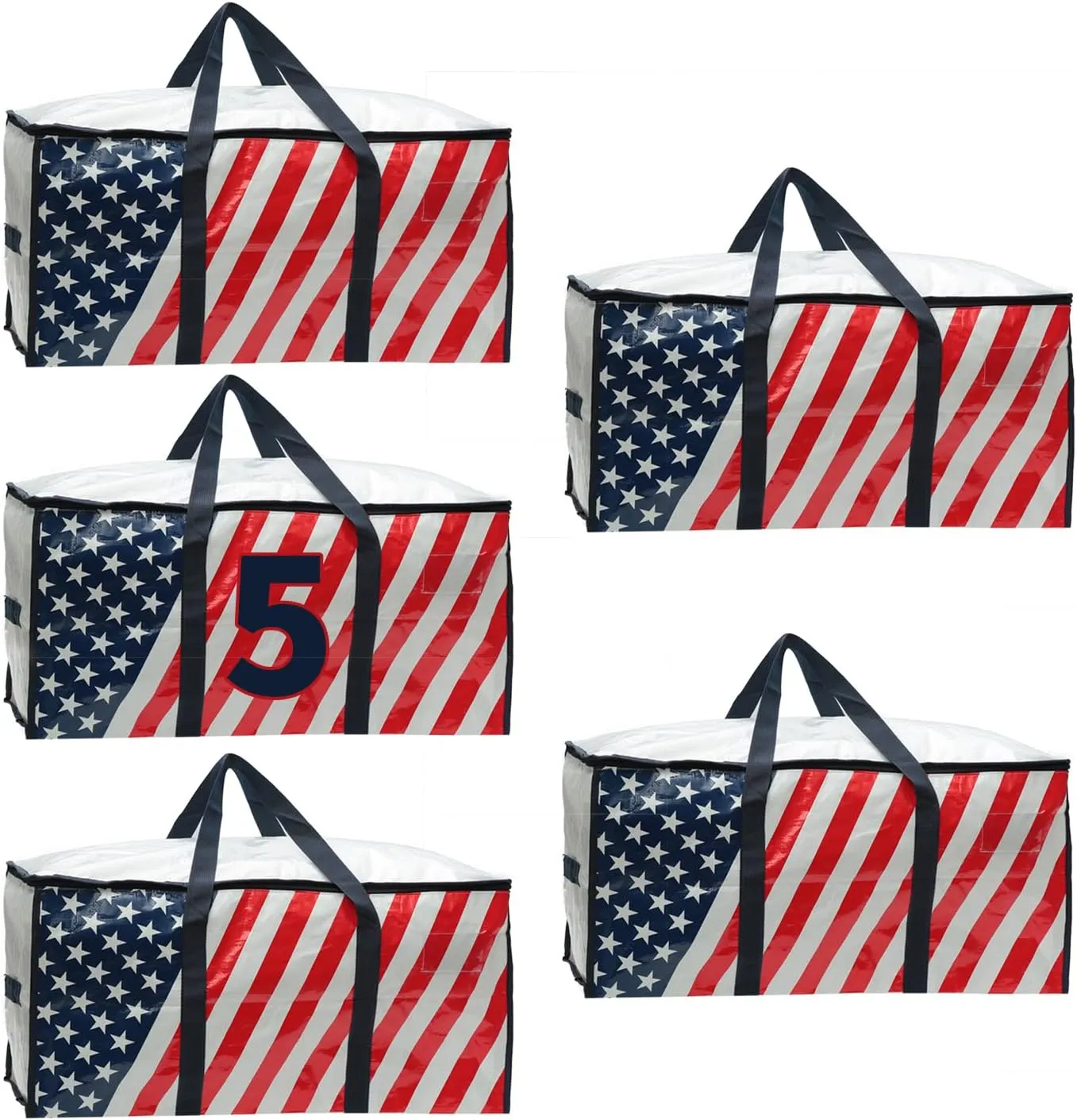 5 Pack Extra Large Heavy Duty Moving Bags - Waterproof Storage Bags With Zipper And Handles,Backpack Straps Strong Tote Bags For Clothes,Alternative To Moving Box, Handbags