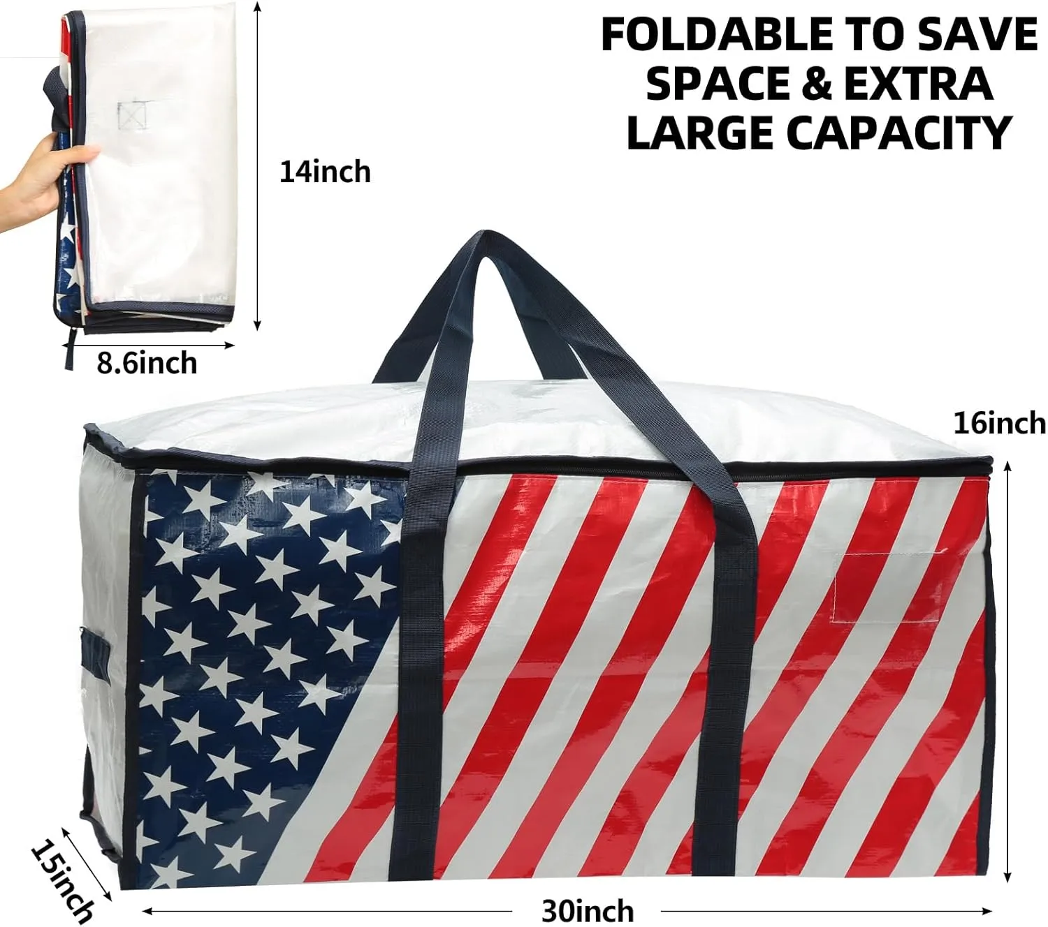 5 Pack Extra Large Heavy Duty Moving Bags - Waterproof Storage Bags With Zipper And Handles,Backpack Straps Strong Tote Bags For Clothes,Alternative To Moving Box, Handbags