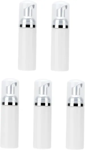 5Pcs Foaming Bottles with Pump Heads Refillable Shampoo Containers for Travel Compact Lightweight Design Durable Sturdy Making