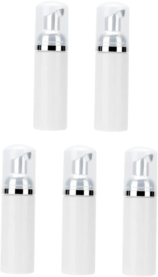 5Pcs Foaming Bottles with Pump Heads Refillable Shampoo Containers for Travel Compact Lightweight Design Durable Sturdy Making