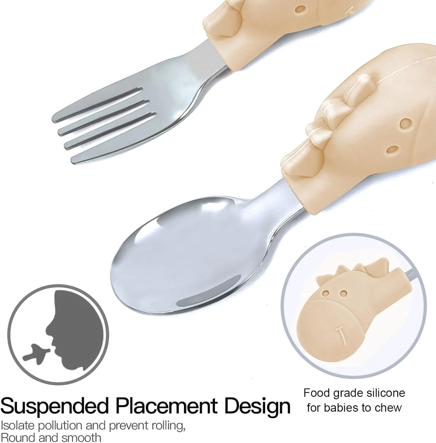 6PCS Travel Suction Plate for Baby,Portable Silicone Suction Plate to Go,Baby Divided Plates Feeding Set with Travel Bag,Cup for Toddler Baby Plate Divided Bowls Travel Essential Beige