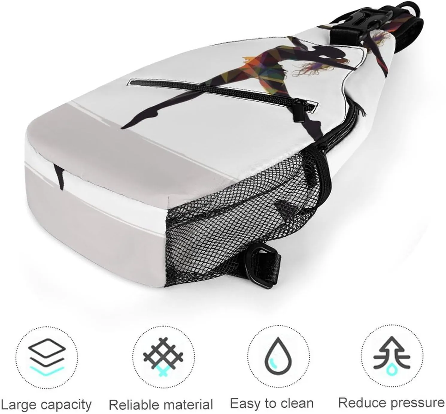 A Dancer Crossbody Small Sling Backpack Sling Bag for Women Men Travel Hiking Chest Bag Daypack