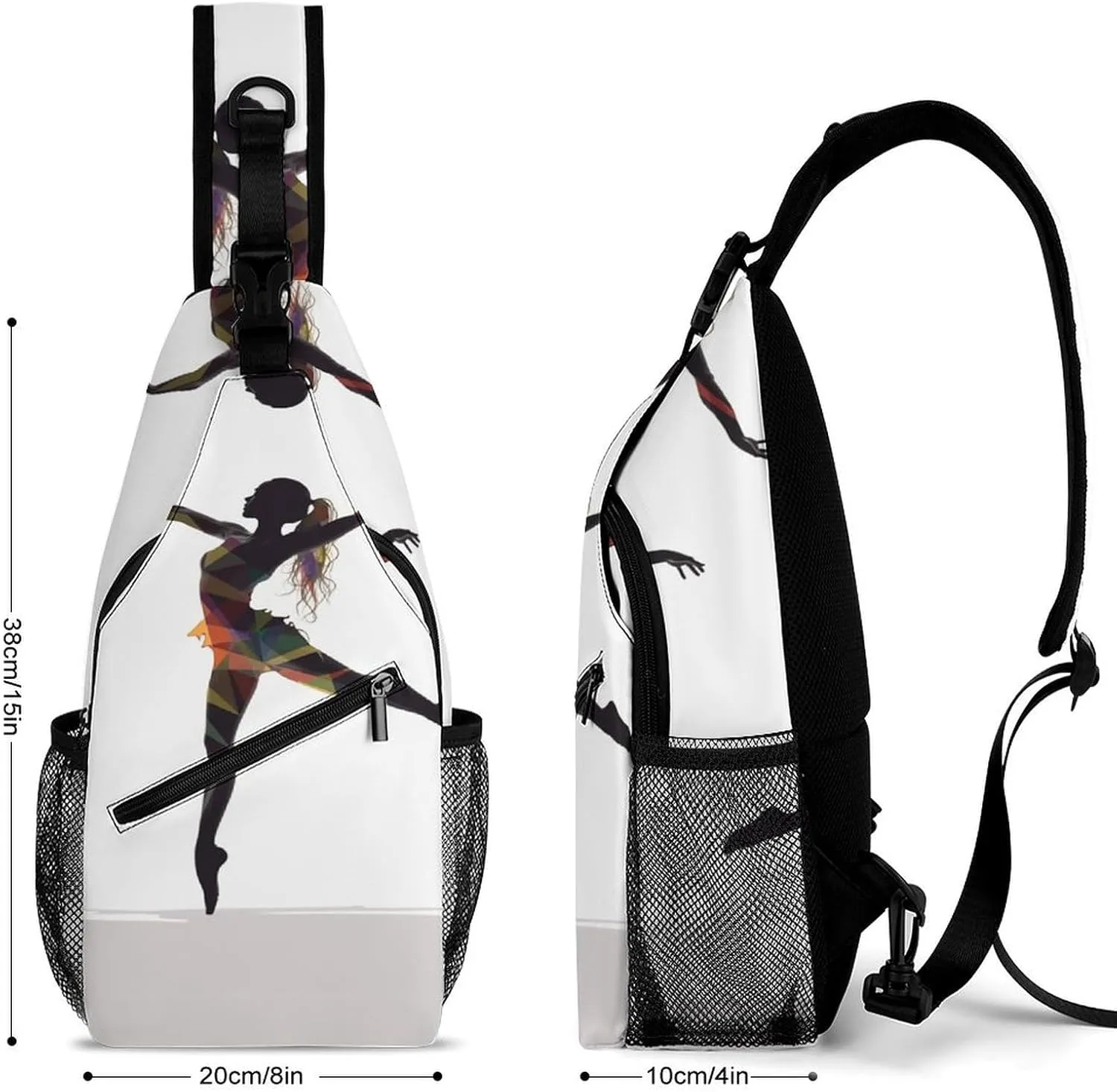 A Dancer Crossbody Small Sling Backpack Sling Bag for Women Men Travel Hiking Chest Bag Daypack