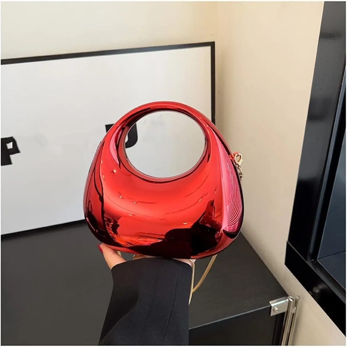 Acrylic Handbags for Women Cute Acrylic Clutch Small Unique Purse Trendy Metal Evening Bag for Party Cocktail