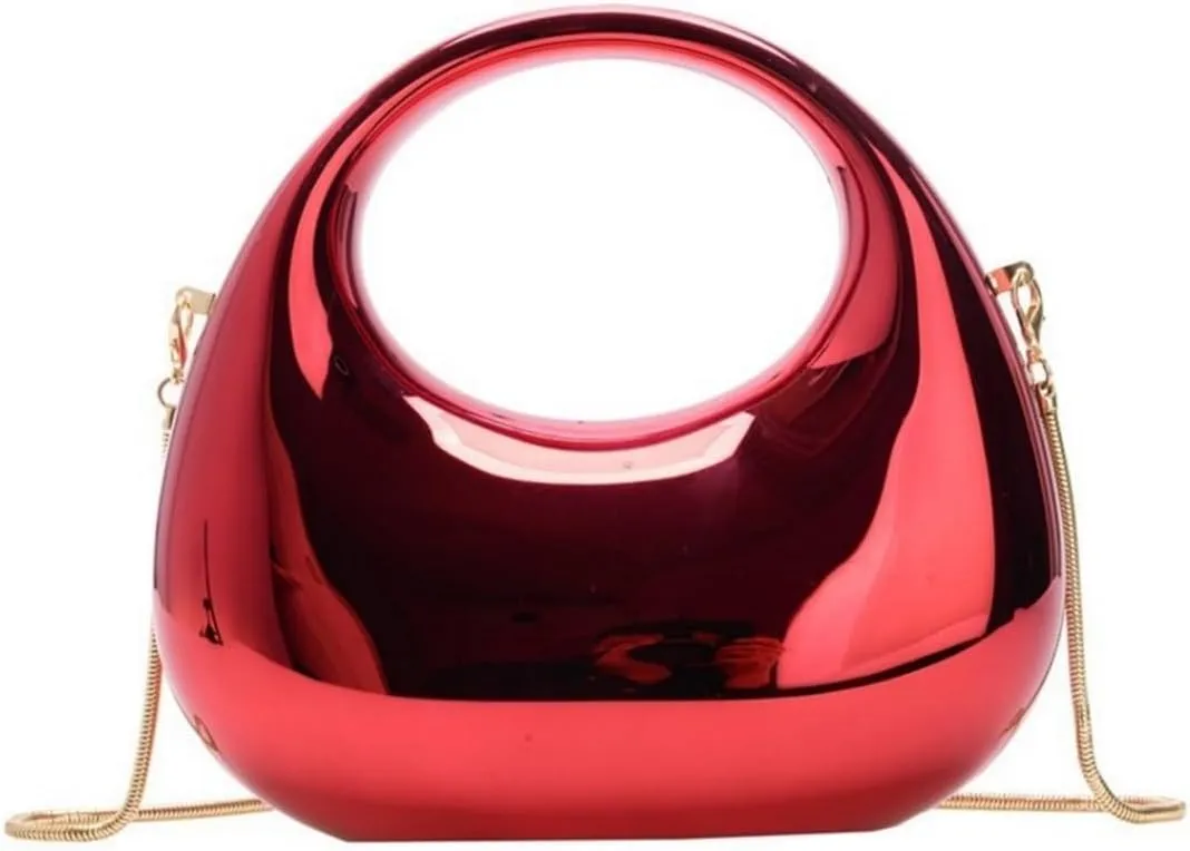 Acrylic Handbags for Women Cute Acrylic Clutch Small Unique Purse Trendy Metal Evening Bag for Party Cocktail
