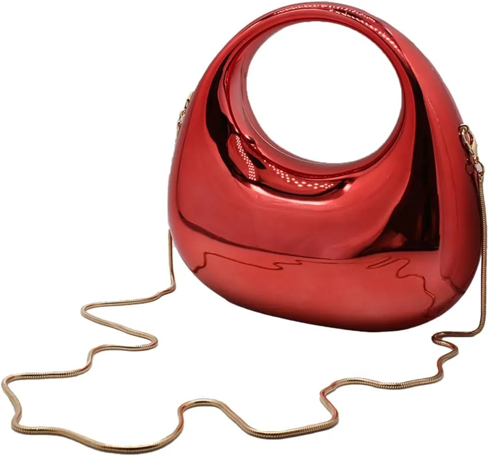 Acrylic Handbags for Women Cute Acrylic Clutch Small Unique Purse Trendy Metal Evening Bag for Party Cocktail