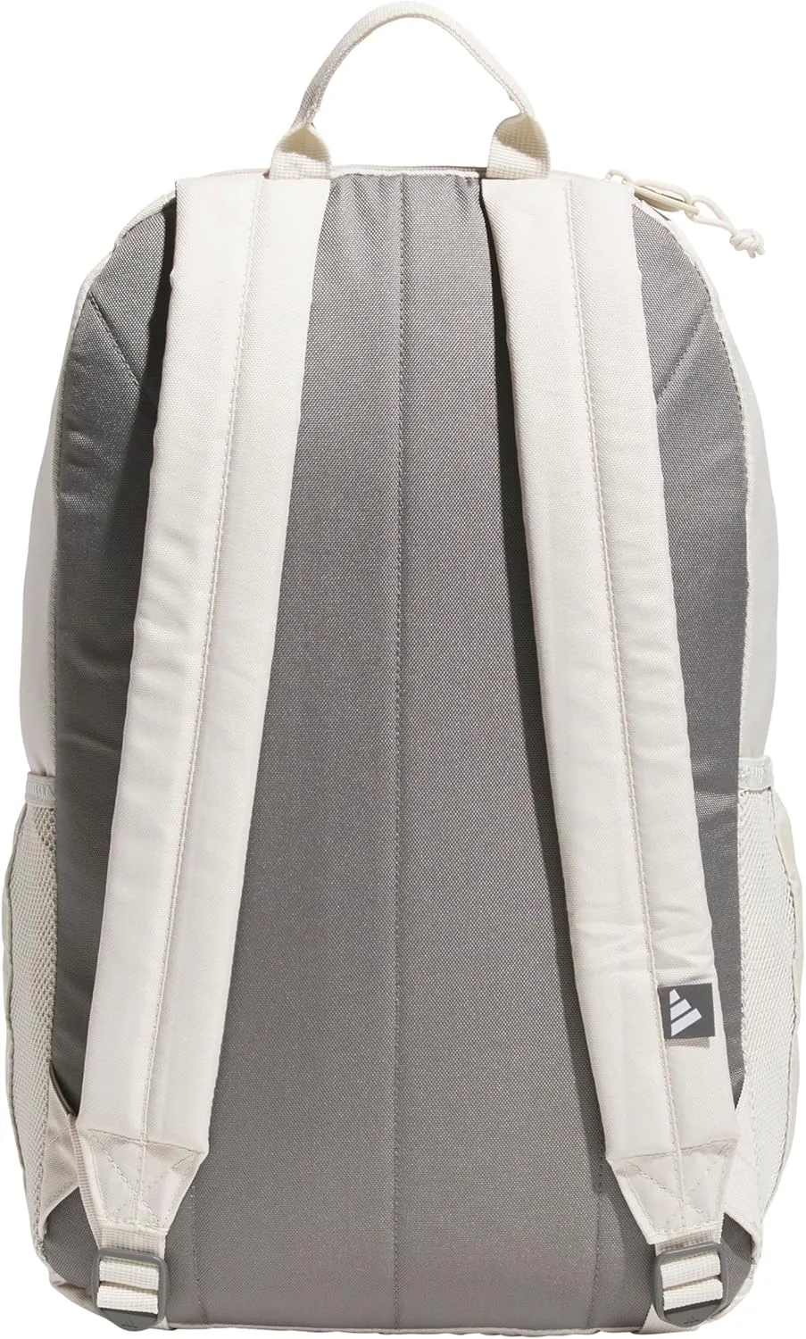 adidas Classic 3-Stripe Durable Backpack Student Athletic Sport Laptop Book Bag, Alumina Beige/Grey Four/5.0, One Size