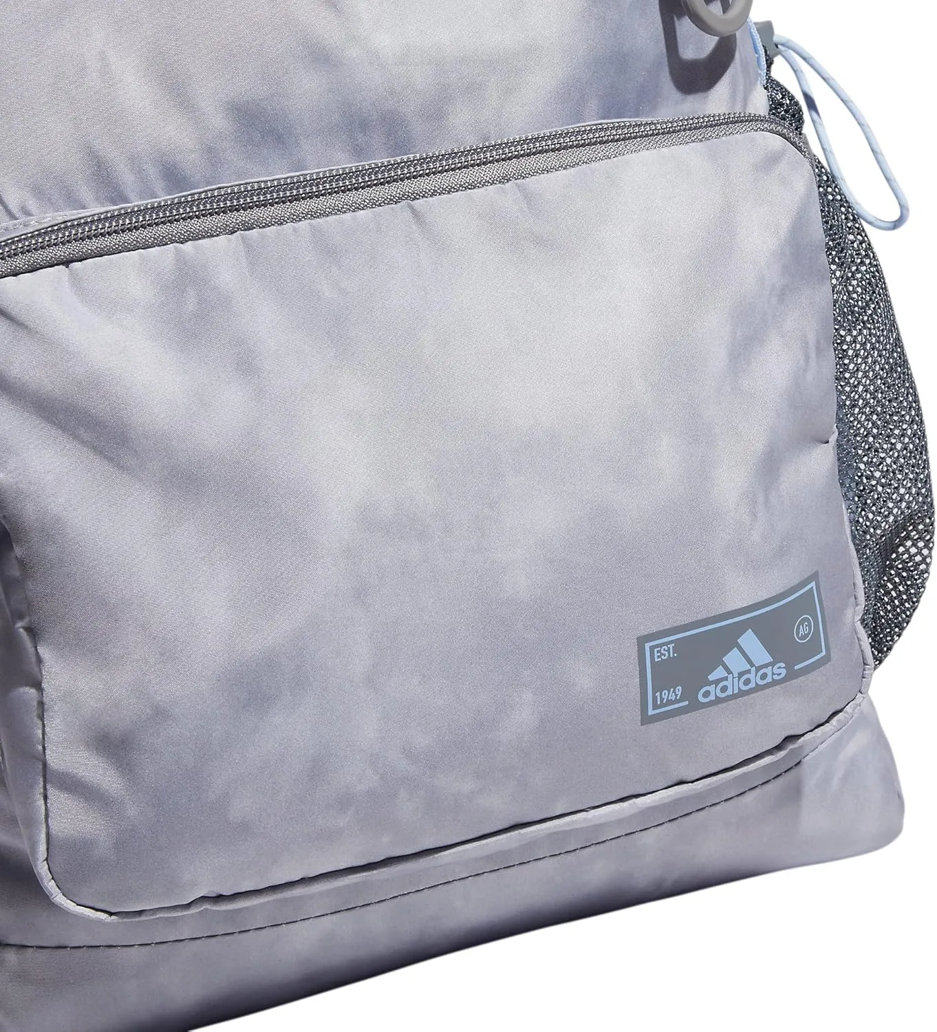 adidas Saturday Sport Fashion Compact Small Size Backpack, Stone Wash Grey/Blue Dawn, OSFA