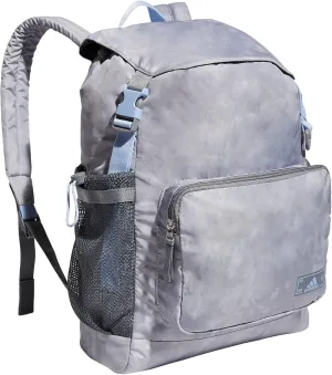 adidas Saturday Sport Fashion Compact Small Size Backpack, Stone Wash Grey/Blue Dawn, OSFA