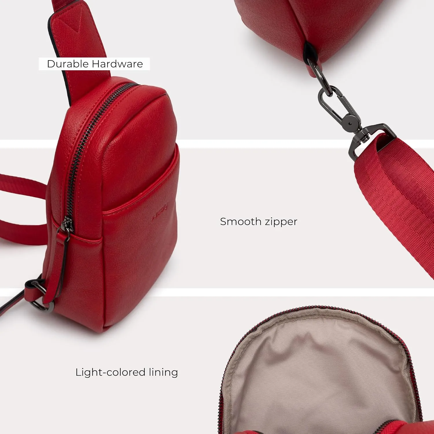 Alldaily Small Sling Bag for Women Crossbody Purse Leather Fashionable Trendy Chest Bag for Travel, Fanny Pack