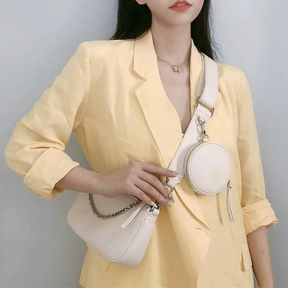 AMHDV Women Multipurpose Crossbody Bags Small Shoulder Bag Fashion 3 in 1 Zip Handbags with Coin Purse