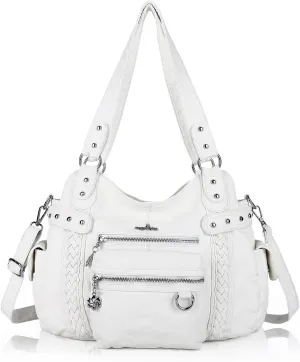Angel Kiss Hobo Handbags for Women Soft PU Leather Shoulder Handbags Ladies Purses