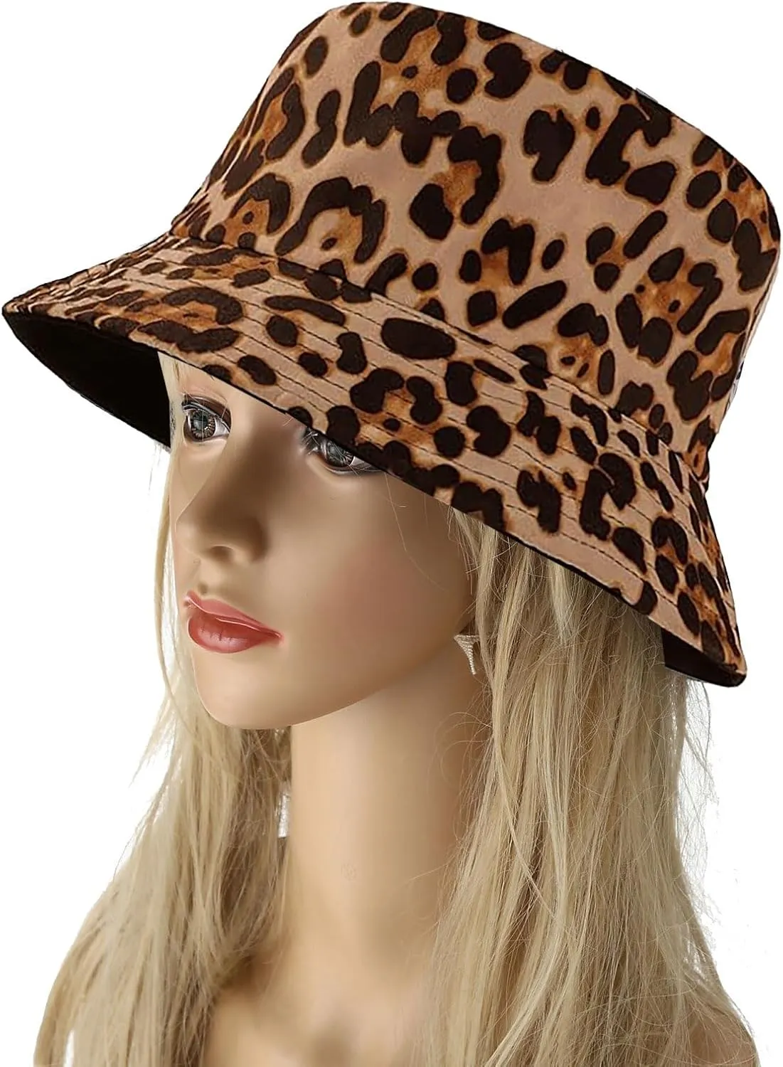 Animal Print Bucket Hat Novelty Pattern Sun Hats Reversible Packable Fishing Cap for Women, Men