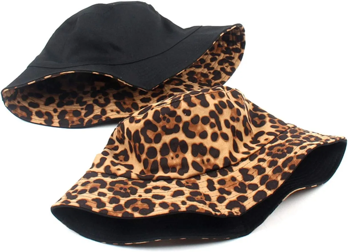 Animal Print Bucket Hat Novelty Pattern Sun Hats Reversible Packable Fishing Cap for Women, Men