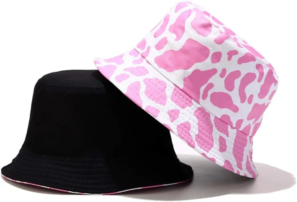Animal Print Bucket Hat Novelty Pattern Sun Hats Reversible Packable Fishing Cap for Women, Men