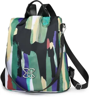 Anti Theft Backpack for Women, Large Capacity Leisure Shoulder Bag, Antitheft Backpack Crossbody Lightweight Travel (Colorful)