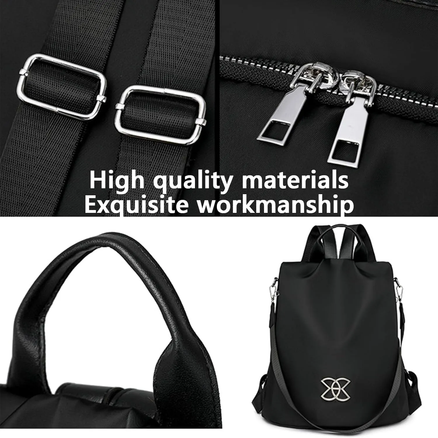 Anti Theft Backpack for Women, Large Capacity Leisure Shoulder Bag, Antitheft Backpack Crossbody Lightweight Travel (Colorful)