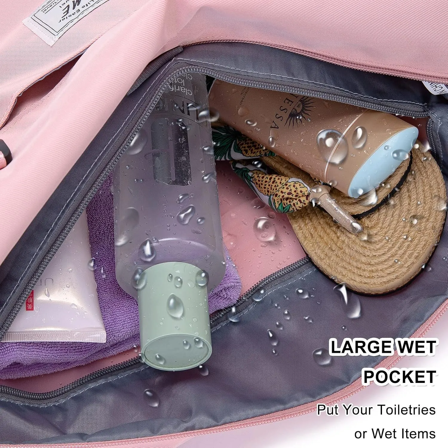 AROME Weekender Bags for Women, Travel Duffel Bag Overnight Weekend Bag Sports Gym Tote Bag with Wet Pocket & Flight Approved