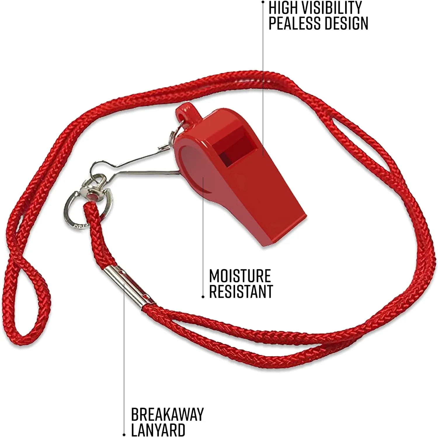 ASA TECHMED 3 Pack Lifeguard Fanny Pack With Whistle Lanyard - Baywatch Style First Aid Hip Pack w/Adjustable Strap, Cross Logo   Zipper Pouch, Emergency Equipment Set