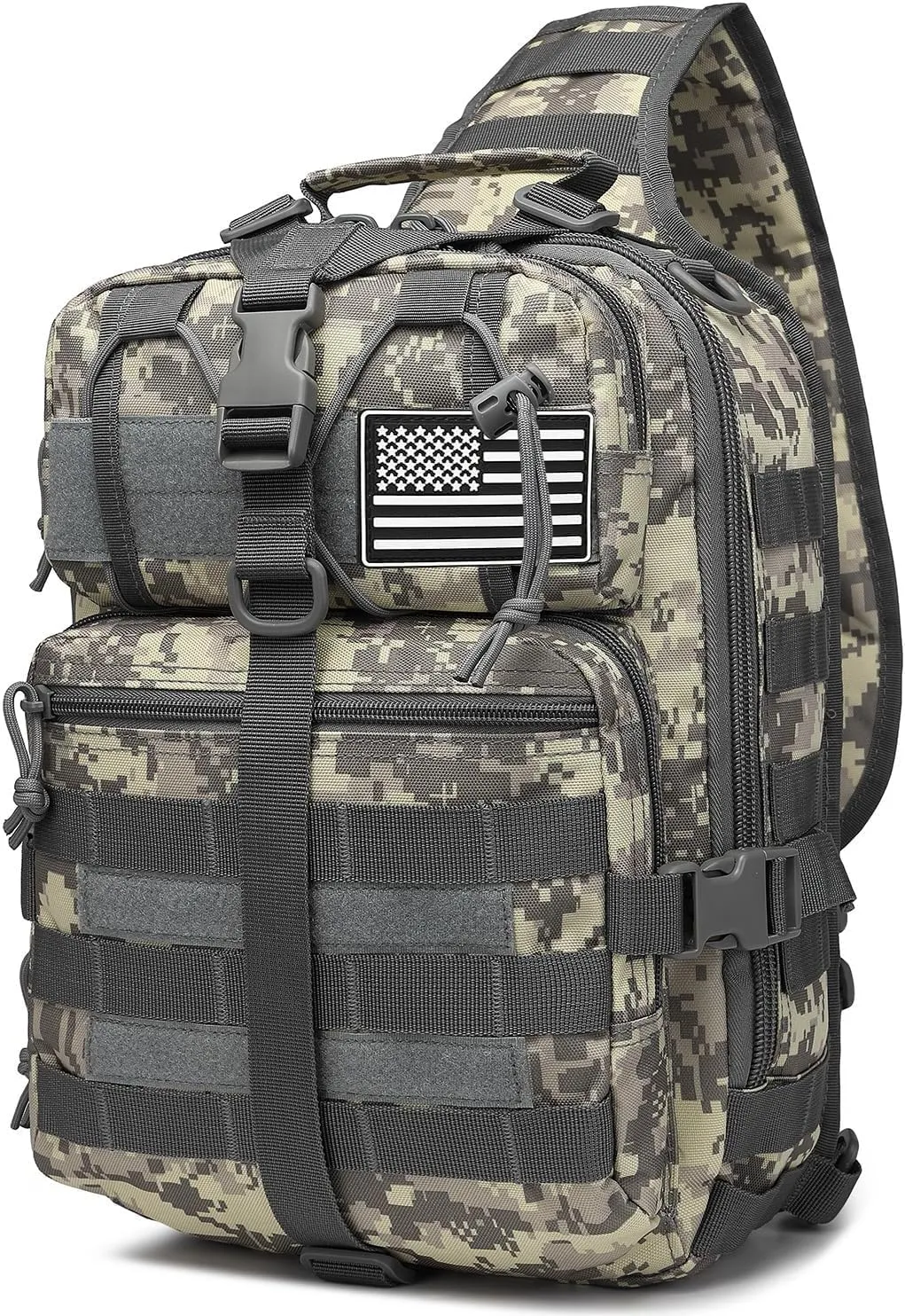 ATBP Tactical Sling Backpack Bag Military Shoulder Bag Pack for Men Molle Crossbody Bag 15L