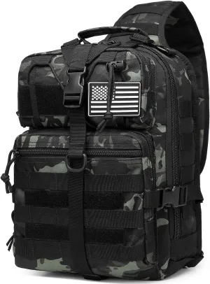 ATBP Tactical Sling Backpack Bag Military Shoulder Bag Pack for Men Molle Crossbody Bag 15L