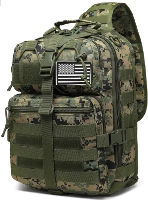 ATBP Tactical Sling Backpack Bag Military Shoulder Bag Pack for Men Molle Crossbody Bag 15L