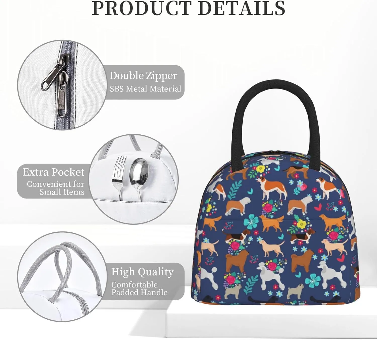 Autumn Lunch Bag Box Tote Organizer Lunch Container,Seasonal Leaves in Autumn Colors Countryside,Insulated Zipper Cooler Handbag For Women Men Home Office Outdoor Use,Yellow Brown