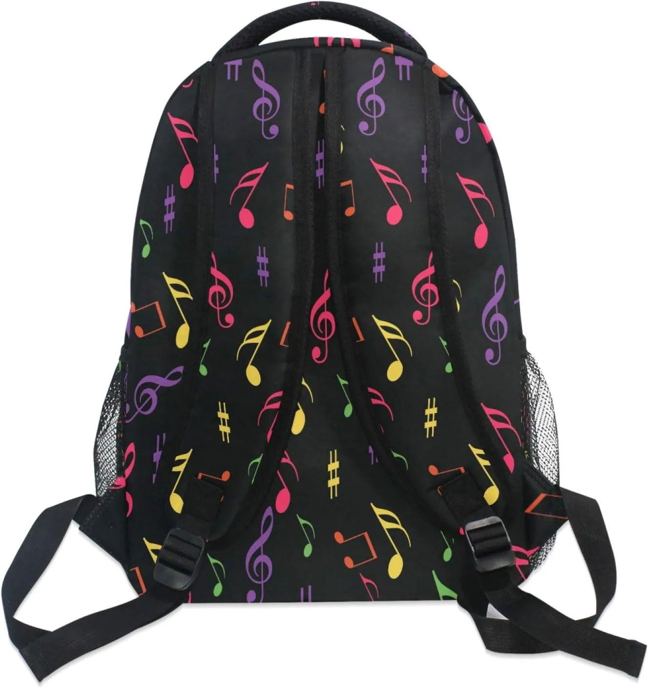 AUUXVA Backpack Colorful Music Note School Shoulder Bag Large Waterproof Durable Bookbag Laptop Daypack for Students Teens Girls Boys Elementary
