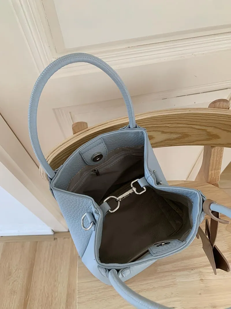 Axcone French Minimalist Bucket Handbag - Easy and Stylish for Work and Weekends