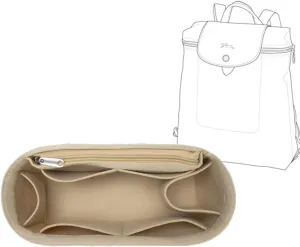 Backpack Organizer, Purse Organizer, Insert Multi Pocket Felt Bag Organizer Suitable For Longchamp (beige)