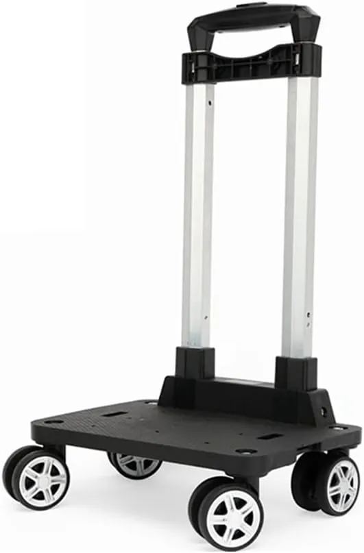 Backpack Trolley - 4 Wheels Folding Compact Lightweight Luggage Cart, Travel Trolley for Bags/Lunch Backpack/Golf Bag (4 Wheels)