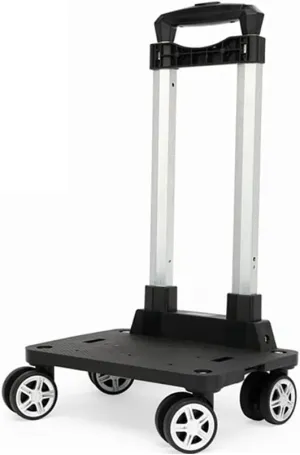 Backpack Trolley - 4 Wheels Folding Compact Lightweight Luggage Cart, Travel Trolley for Bags/Lunch Backpack/Golf Bag (4 Wheels)