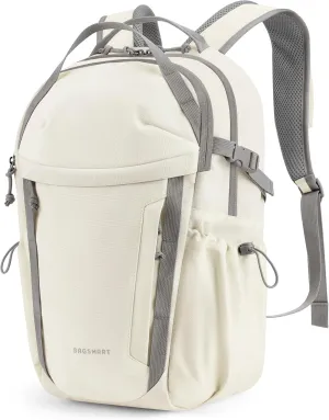 BAGSMART Travel Backpack for Men and Women, Lightweight 15.6" Laptop Backpack, Large Weekender Bag, Water Resistant Stylish Casual Daypack for Flight, College, Outdoor, Beige