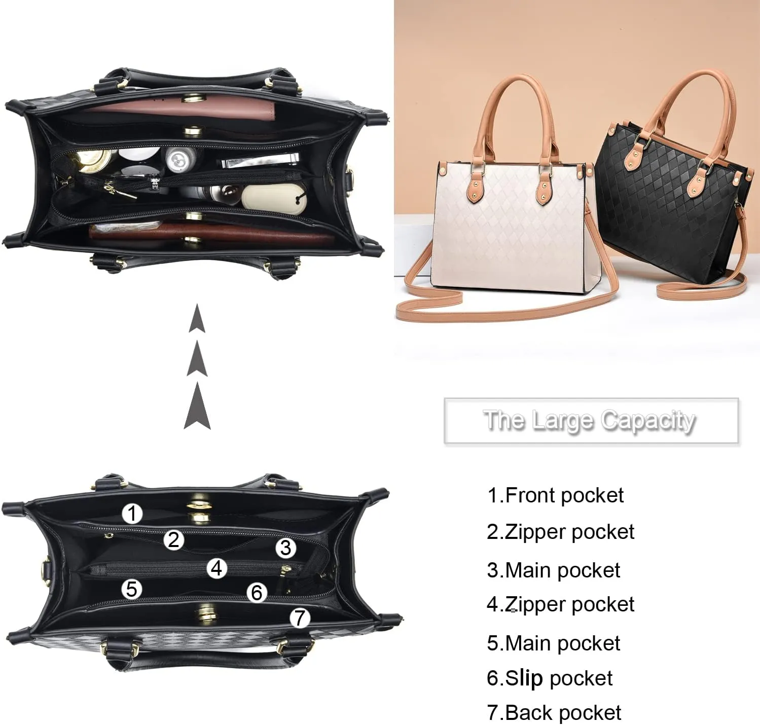 BAIKELI Purses and Handbags for Women Top Handle Satchel Tote Bag for Ladies Purse Shoulder Bags