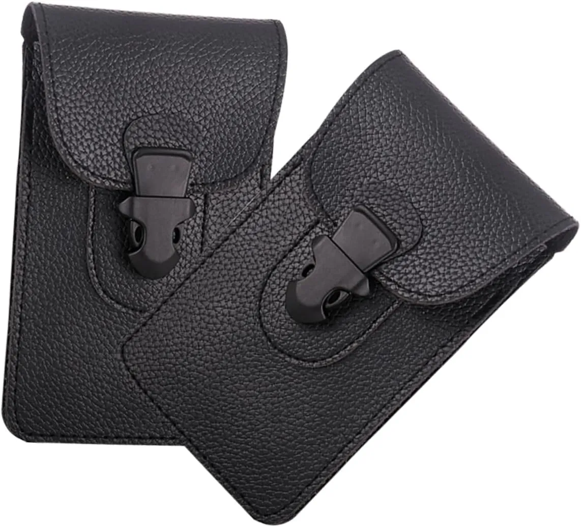 Balacoo 2pcs Men's Waist Bag Slim Belt Pouch for Outdoor Vintage Sling Bag Anti-wear Material