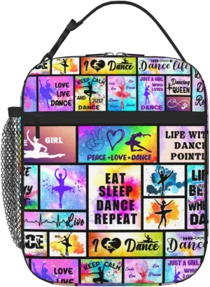 Ballerina Lunch Bag Insulated Ballet Lunch Box for Women Kids Adult Men,Insulated Dance Lunch Bag Reusable Lunch Tote Gifts for Women Men Picnic Travel